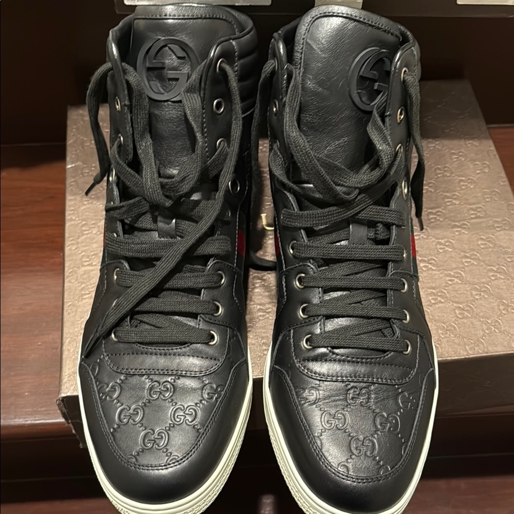 Gucci Black High-Top Sneakers - Picture 6 of 8